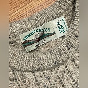 Aran Crafts Cream Wool Sweater